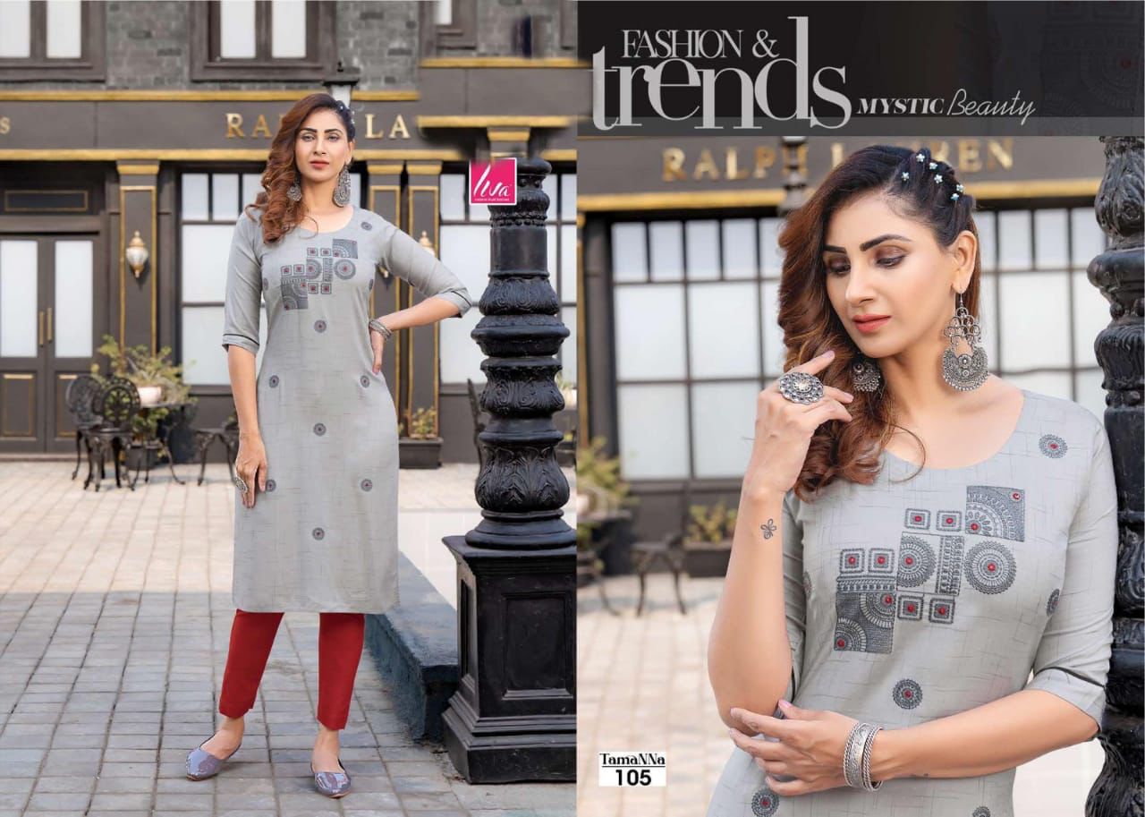 Tamanna 101 Fancy Regular Wear Designer Rayon Kurti Collection